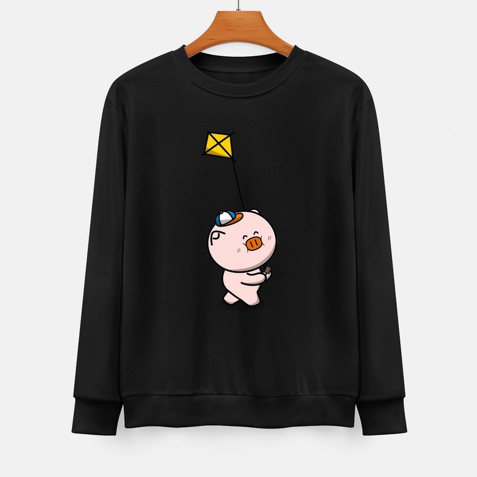 Front Patterned Long Sleeve TopAllSeason Fade-Resistant